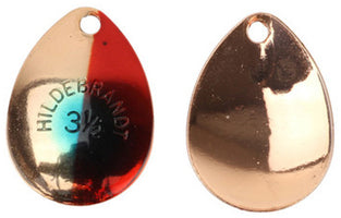 Hildebrandt Spinner Blades - 3.5 Inch - Copper Metallic Red Blue Dot