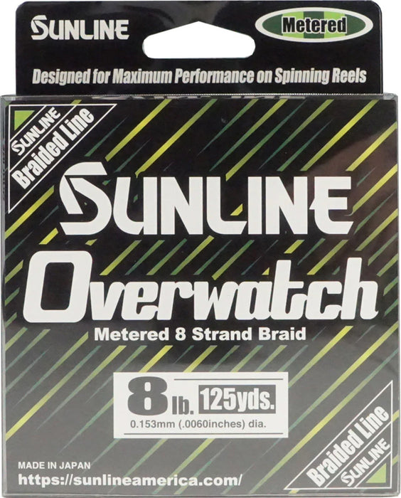 Sunline Overwatch Metered Chartreuse & Orange Braid Standard Spools - 125 Yards