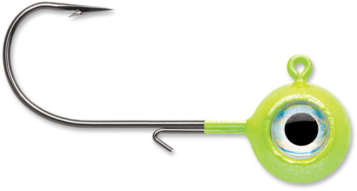VMC Neon Moon Eye Jigheads - Glow Chartreuse