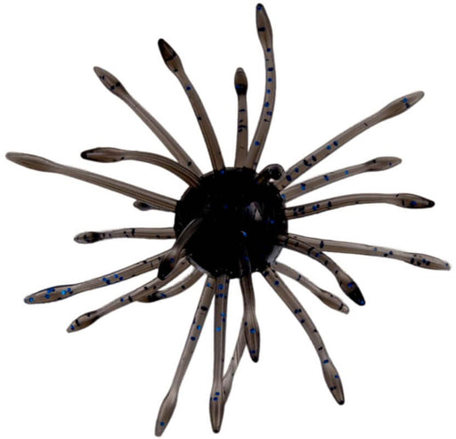 Gary Yamamoto UNI Soft Plastic Urchin - 1 Pack - Black W/Large Blue Flake