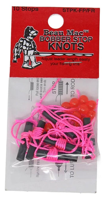 Beau Mac Bobber Stop Knots w/Beads - 10 Pack