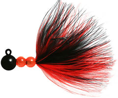 Beau Mac Maribou Bead Jig Black Black Red