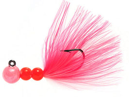 Beau Mac Maribou Bead Jig - Pearl Pink White Pink