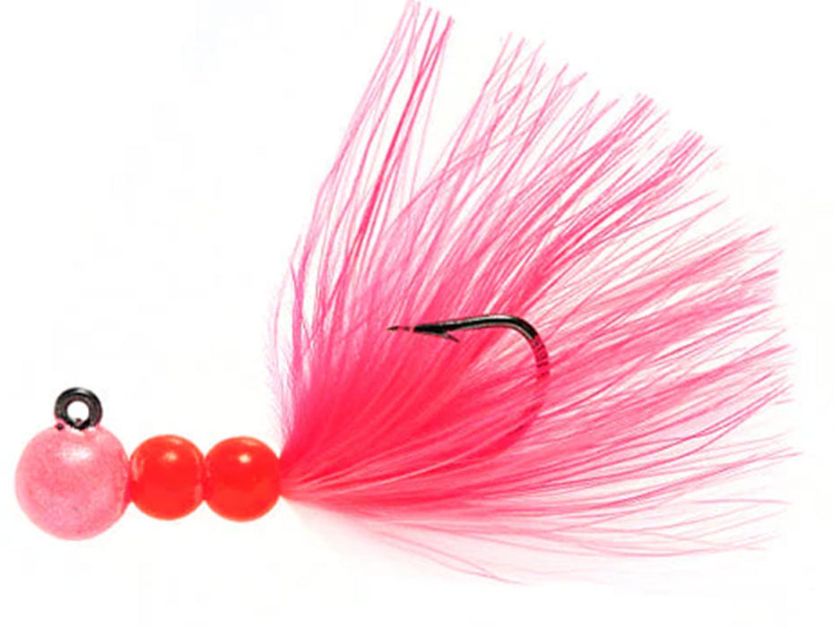 Beau Mac Maribou Bead Jig - Pearl Pink White Pink