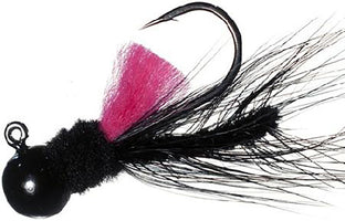 Aero Hackle Hair Jigs Black Cerise