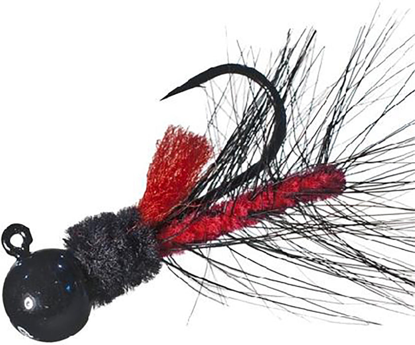 Aero Hackle Hair Jigs - Black Red