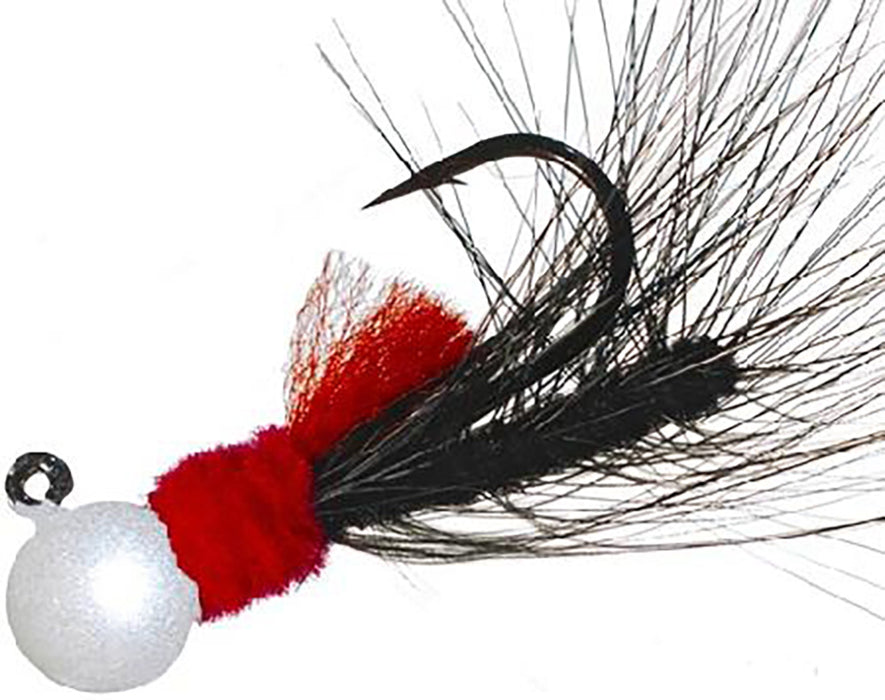 Aero Hackle Hair Jigs - White Red Black