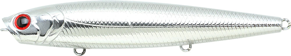 Lucky Craft Gunfish 95 H3 Topwater Popper/Walker - 3.75 Inch - Chrome