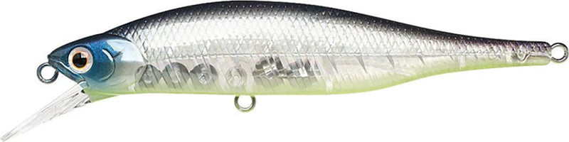 Lucky Craft Lightning Pointer 98XR Slow Sinking Jerkbait - 4 Inch - Bone Pro-Blue