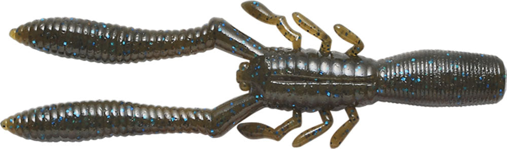 Megabass Bottle Shrimp Creature Bait - 3 Inch - Green Pumpkin Blue