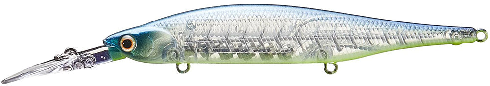 Lucky Craft Lightning Staysee 110SP Suspending Jerkbait - 4.375 Inch - Bone Pro-Blue