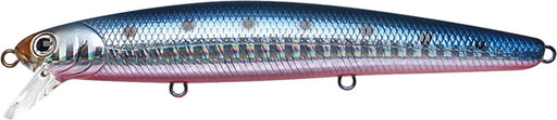 Lucky Craft Saltwater Flash Minnow 110 (CIF) Suspending Rip Bait - 4.375 Inch - Super Glow Blue-Pink Sardine