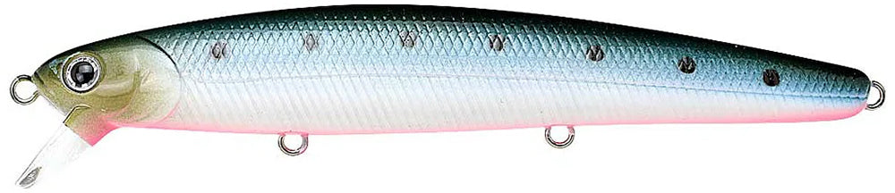 Lucky Craft Saltwater Flash Minnow 130MRS (CIF) Sinking Rip Bait - 5 Inch - Super Glow Cherry Dine