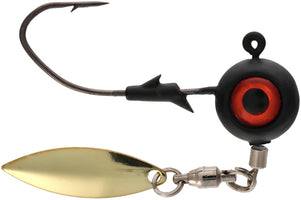 Eagle Claw Lazer Pro-V Eagle Eye Underspin Ball Jighead - 2 Pack - Matte Black