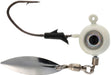 Eagle Claw Lazer Pro-V Eagle Eye Underspin Ball Jighead - 2 Pack - Pearl White Glow