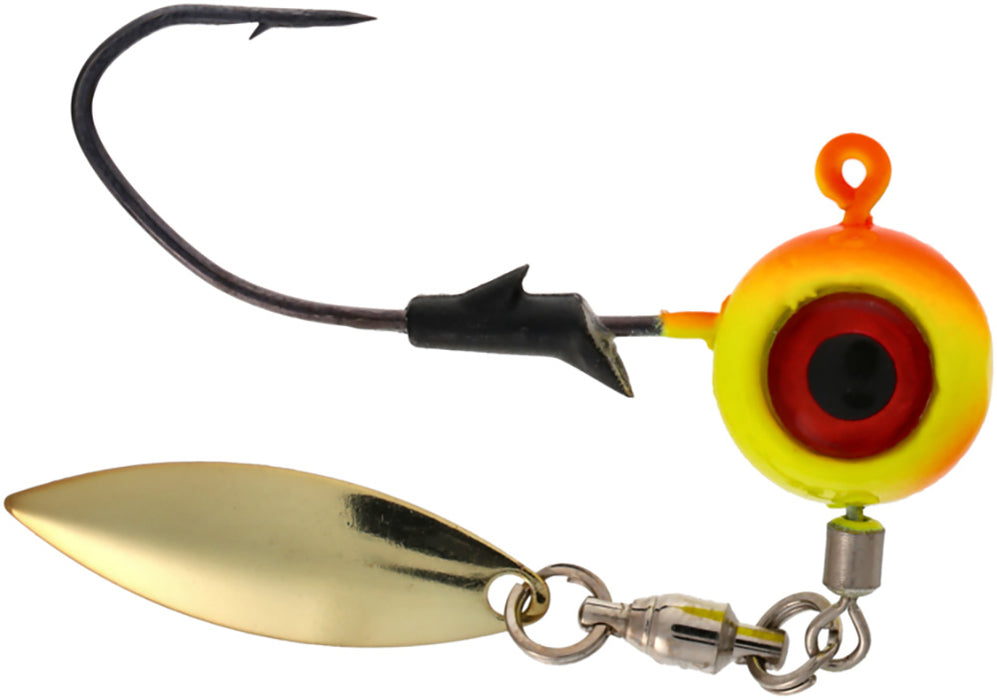 Eagle Claw Lazer Pro-V Eagle Eye Underspin Ball Jighead - 2 Pack - Sunset
