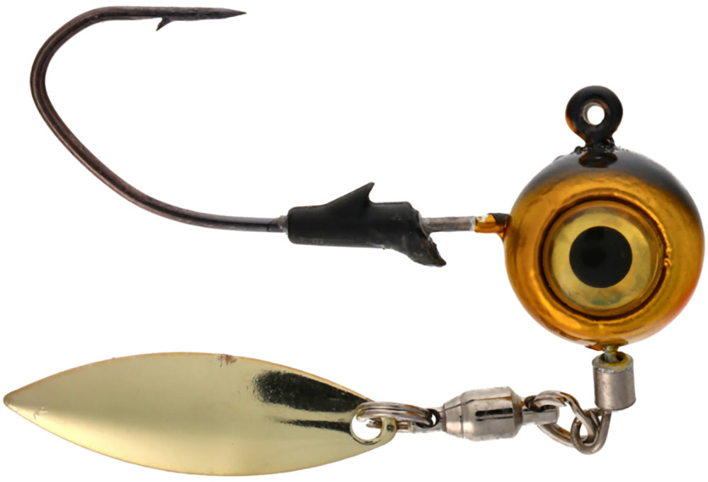 Eagle Claw Lazer Pro-V Eagle Eye Underspin Ball Jighead - 2 Pack - Walleye
