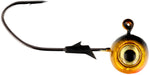 Eagle Claw Lazer Pro-V Eagle Eye Ball Jighead - 3 Pack - Gold Shiner