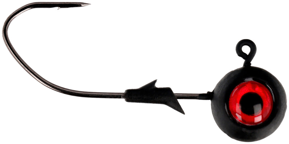 Eagle Claw Lazer Pro-V Eagle Eye Ball Jighead - 3 Pack - Matte Black