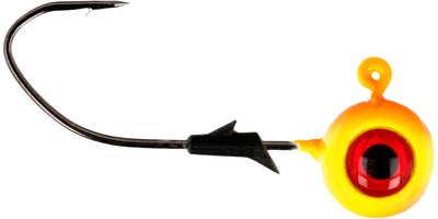 Eagle Claw Lazer Pro-V Eagle Eye Ball Jighead - 3 Pack - Sunset