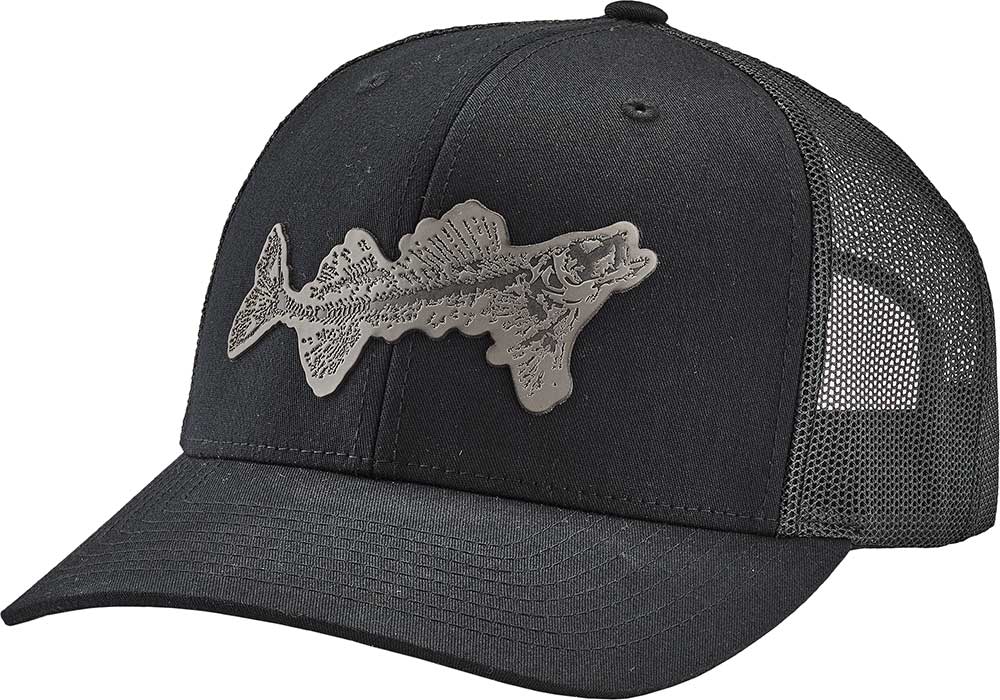 Striker Fossil Fish Patch Trucker Cap Black