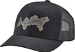 Striker Fossil Fish Patch Trucker Cap Black