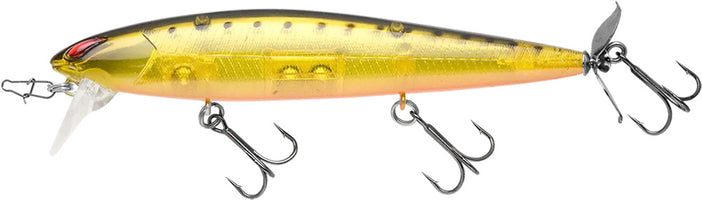 Nories Laydown Minnow Wake Prop Plus Topwater Walker/Prop Bait - 4.5 Inch