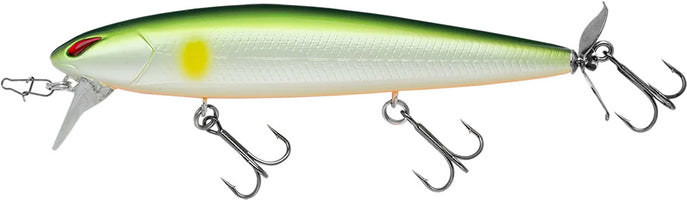 Nories Laydown Minnow Wake Prop Plus Topwater Walker/Prop Bait - 4.5 Inch