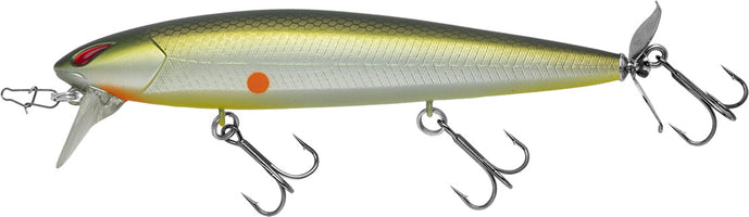 Nories Laydown Minnow Wake Prop Plus Topwater Walker/Prop Bait - 4.5 Inch