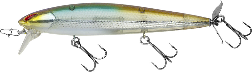 Nories Laydown Minnow Wake Prop Plus Topwater Walker/Prop Bait - 4.5 Inch