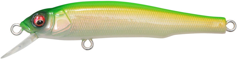 Megabass Great Hunting GH70 Flatside Suspending Minnow - 2.75 Inch - Ghost Pearl Lime
