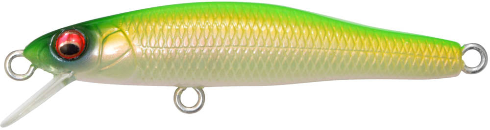 Megabass Great Hunting GH55 Heavy Duty Sinking Minnow - 2.2 Inch - Ghost Pearl Lime