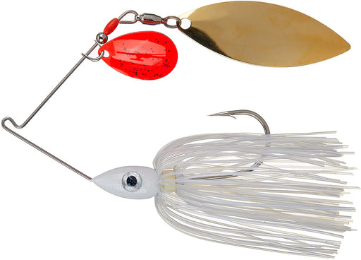 Nichols Lures Pulsator Kicker Series Tandem Colorado Willow Spinnerbait - 3/8 oz Blue Shad - Red/Gold Blades