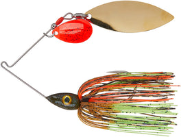 Nichols Lures Pulsator Kicker Series Tandem Colorado Willow Spinnerbait - 3/8 oz - Bluegill - Red/Gold Blades