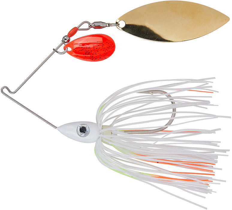 Nichols Lures Pulsator Kicker Series Tandem Colorado Willow Spinnerbait - 1/2 oz - Coleslaw - Red/Gold Blades