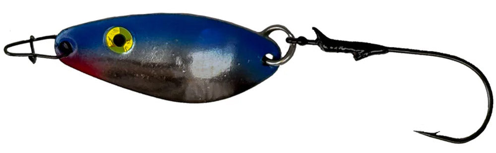 blue worm with yellow tail zoom fishing lure Kalin's Worm Walker Spoon Chrome Emminator / 1/3 oz