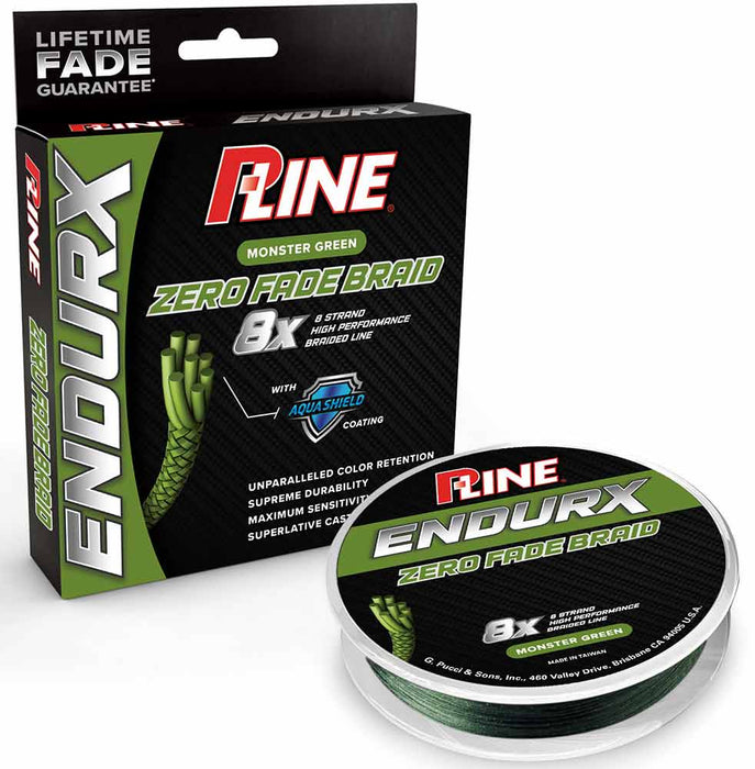 P-Line EndurX No Fade Monster Green Braid - 300 Yard Spools