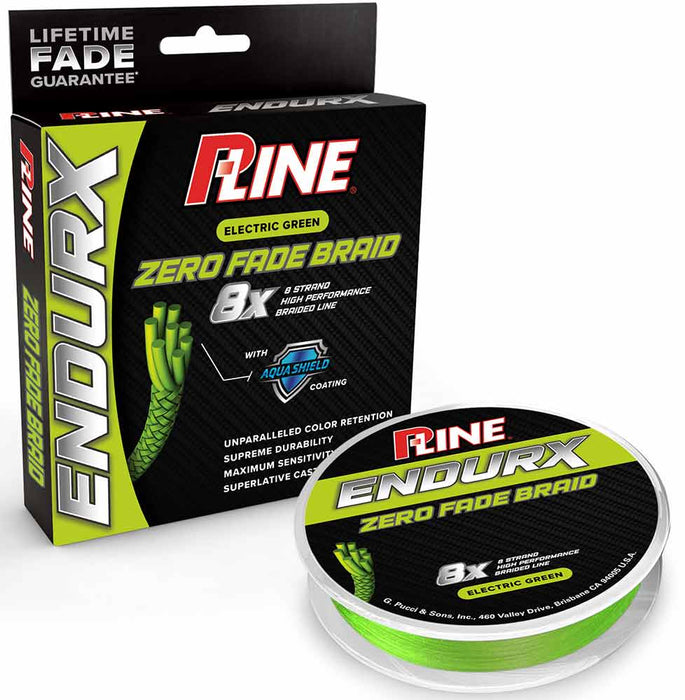 P-Line EndurX No Fade Electric Green Braid - 150 Yard Spools