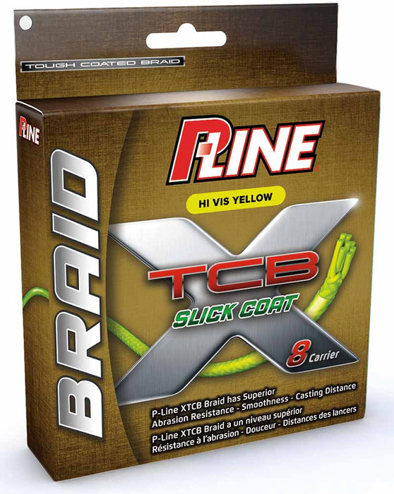 P-Line Teflon Coated 8 Carrier Hi-Vis Yellow Braid - 300 Yard Spools