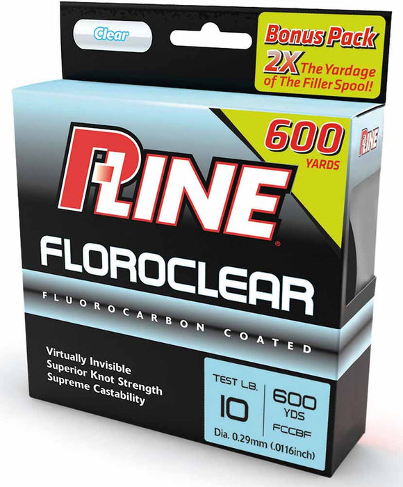P-Line Floroclear Fluorocarbon Coated Fishing Line, Clear
