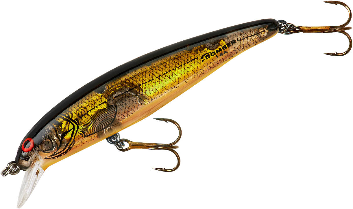 Bomber B14 Long A 3 1/2 inch Suspending Jerkbait Silver Flash Green Back