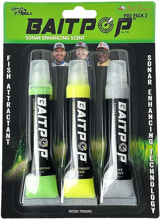 BaitPop Elite Sonar Enhancing Scent With Sparklscales Pro Packs - 3 CT