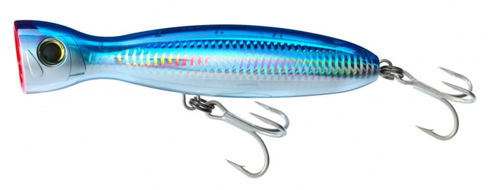 big white and blue popper fishing lure Yo-Zuri Mag Popper - 5-1/4in