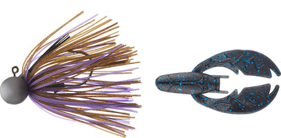 Keitech Tungsten Model II Football Jig & NetBait Tiny Paca Chunk Combo