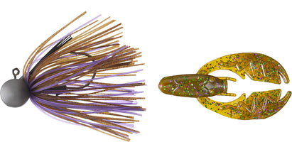 Keitech Tungsten Model II Football Jig & NetBait Tiny Paca Chunk Combo