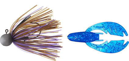 Keitech Tungsten Model II Football Jig & NetBait Tiny Paca Chunk Combo