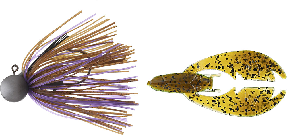 Keitech Tungsten Model II Football Jig & NetBait Tiny Paca Chunk Combo