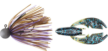 Keitech Tungsten Model II Football Jig & NetBait Tiny Paca Chunk Combo