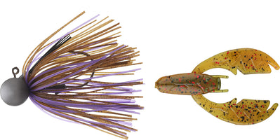 Keitech Tungsten Model II Football Jig & NetBait Tiny Paca Chunk Combo