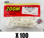 Zoom Lizard 6 Inch White Creature Bait MEGA BLOWOUT - 100 Packs